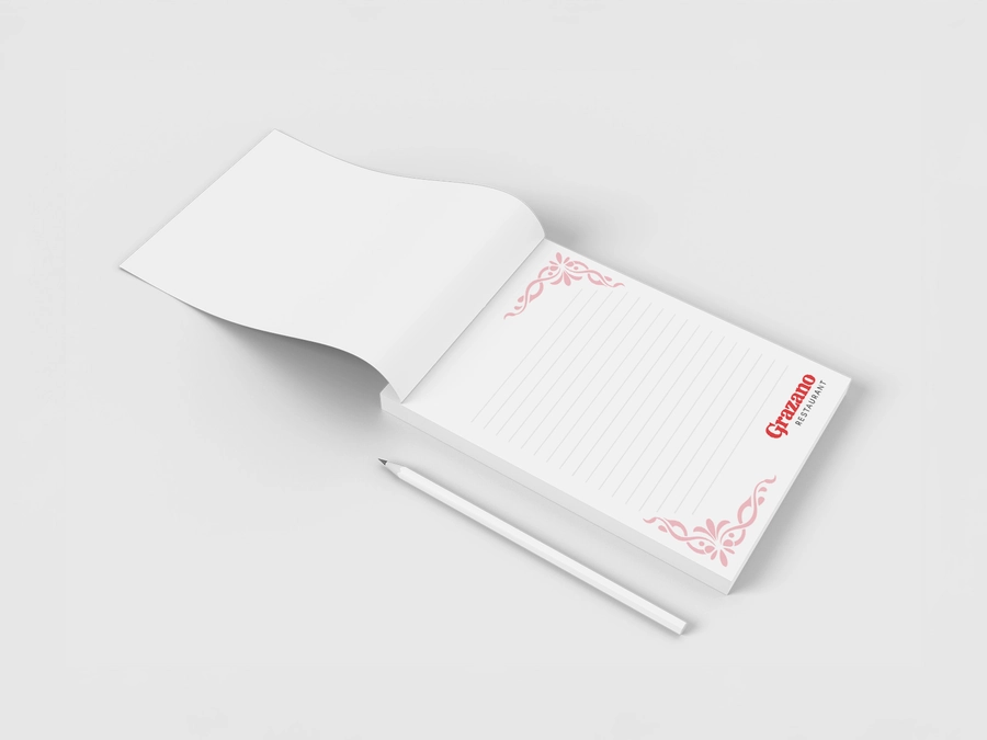 Notesy kelnerskie klejone bez okładki